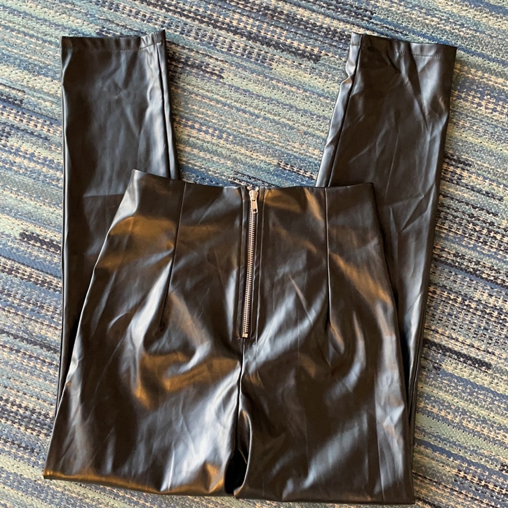 Princess Polly Black Faux Leather Leggings - Picture 10 of 13